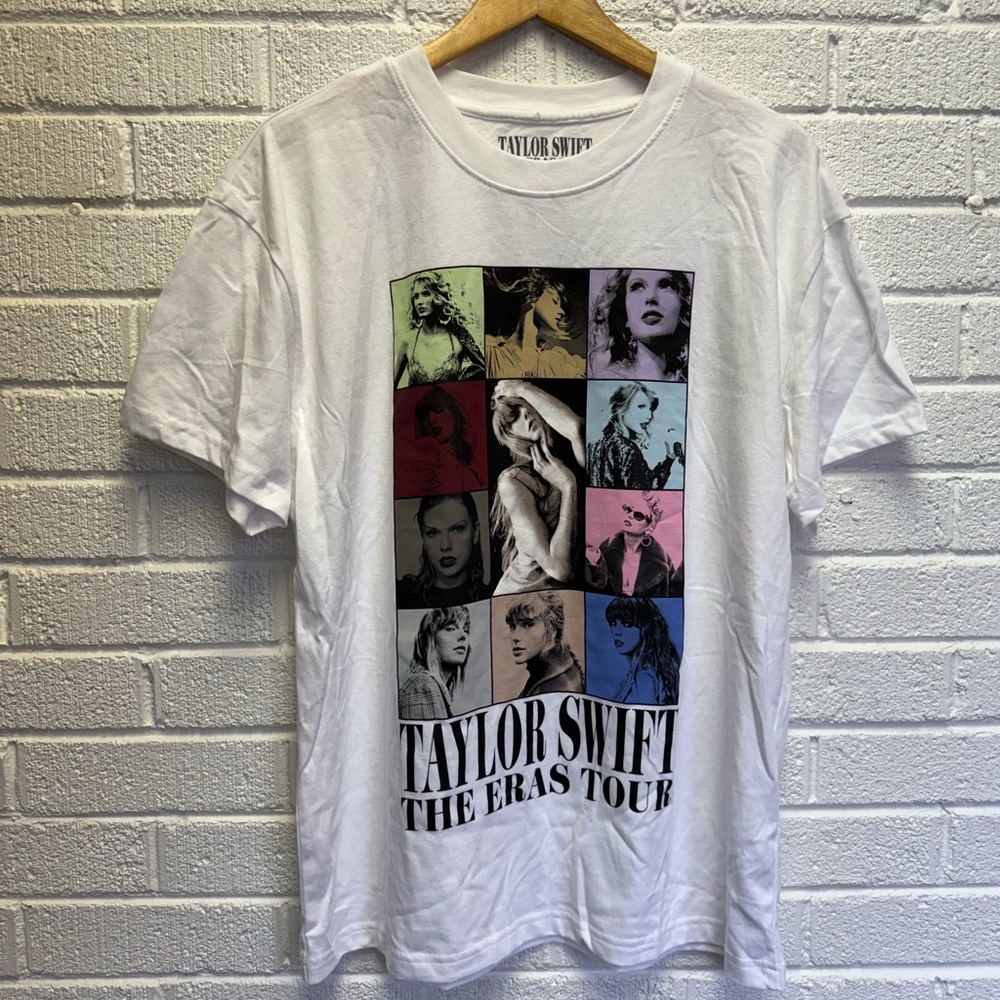 Taylor Swift The Eras Tour Official Merch White T-Shirt Large 2023-24 - Picture 2 of 11